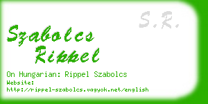 szabolcs rippel business card